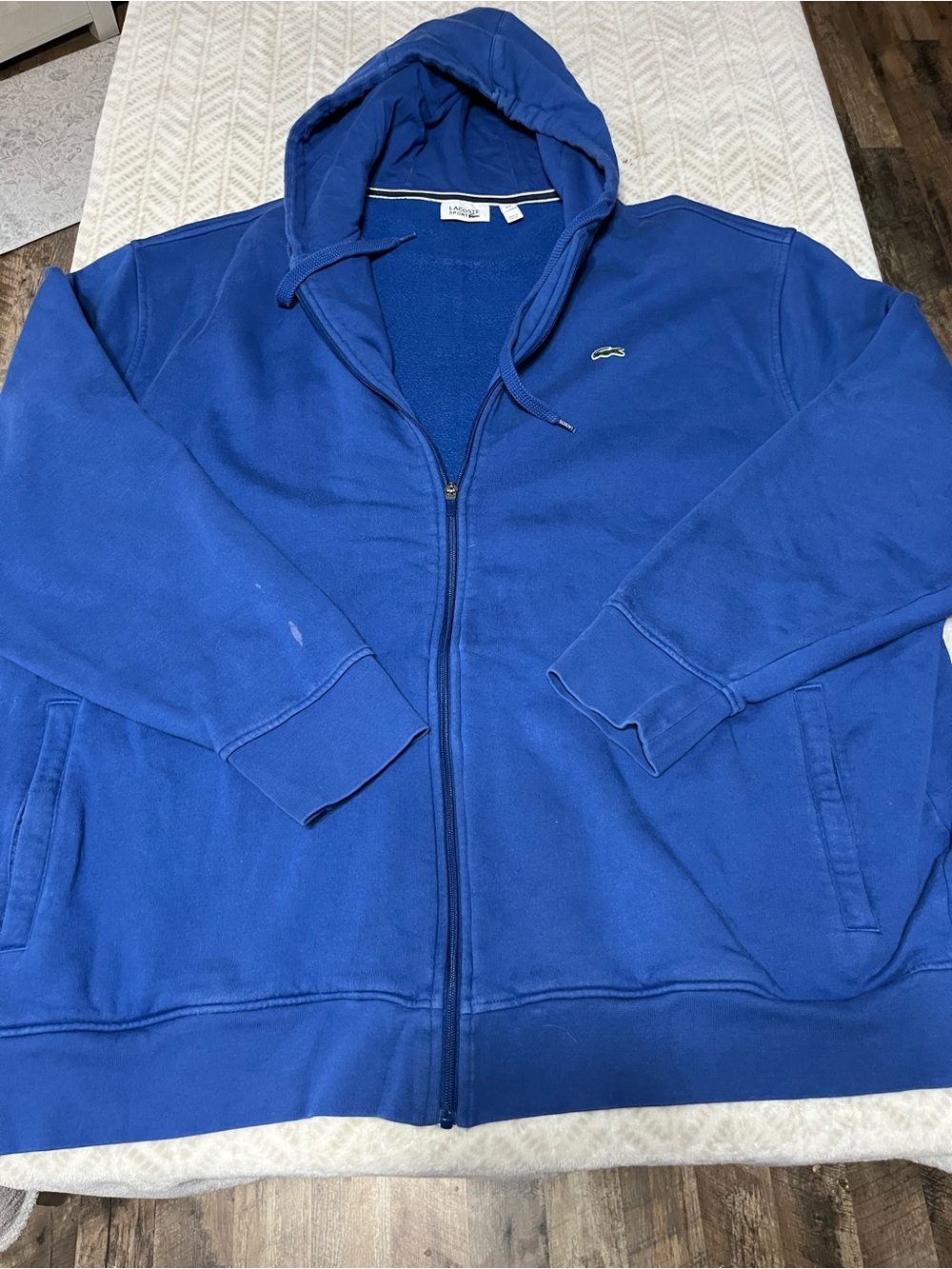 Lacoste Men’s Blue Full-Zip Hooded Sweatshirt 4XLB